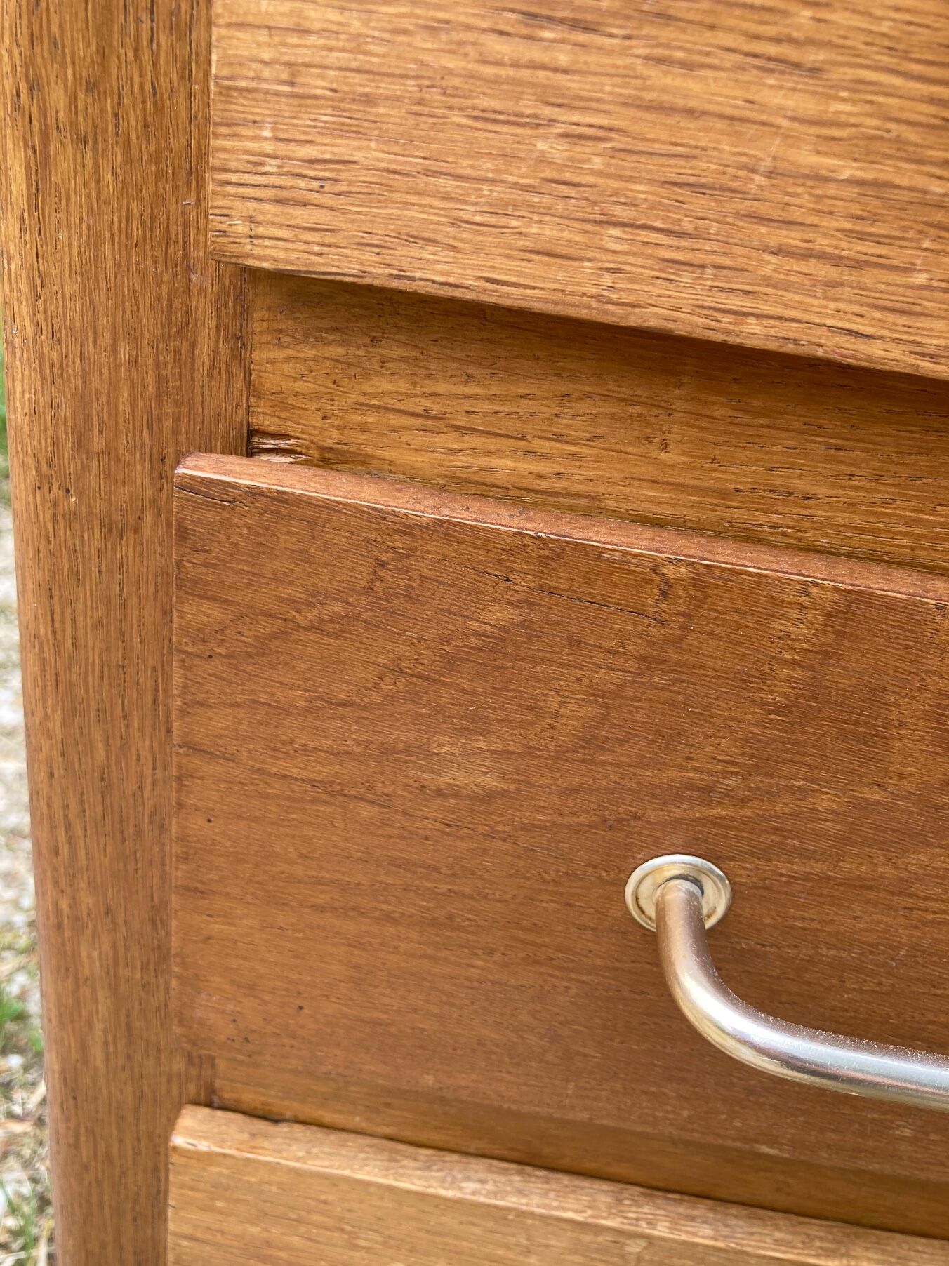Vintage chest of drawers compass feet