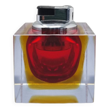 1960s Stunning Red Table Lighter in Murano Sommerso Glass By Flavio Poli for Seguso