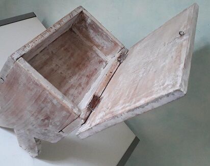 Former bench with storage box