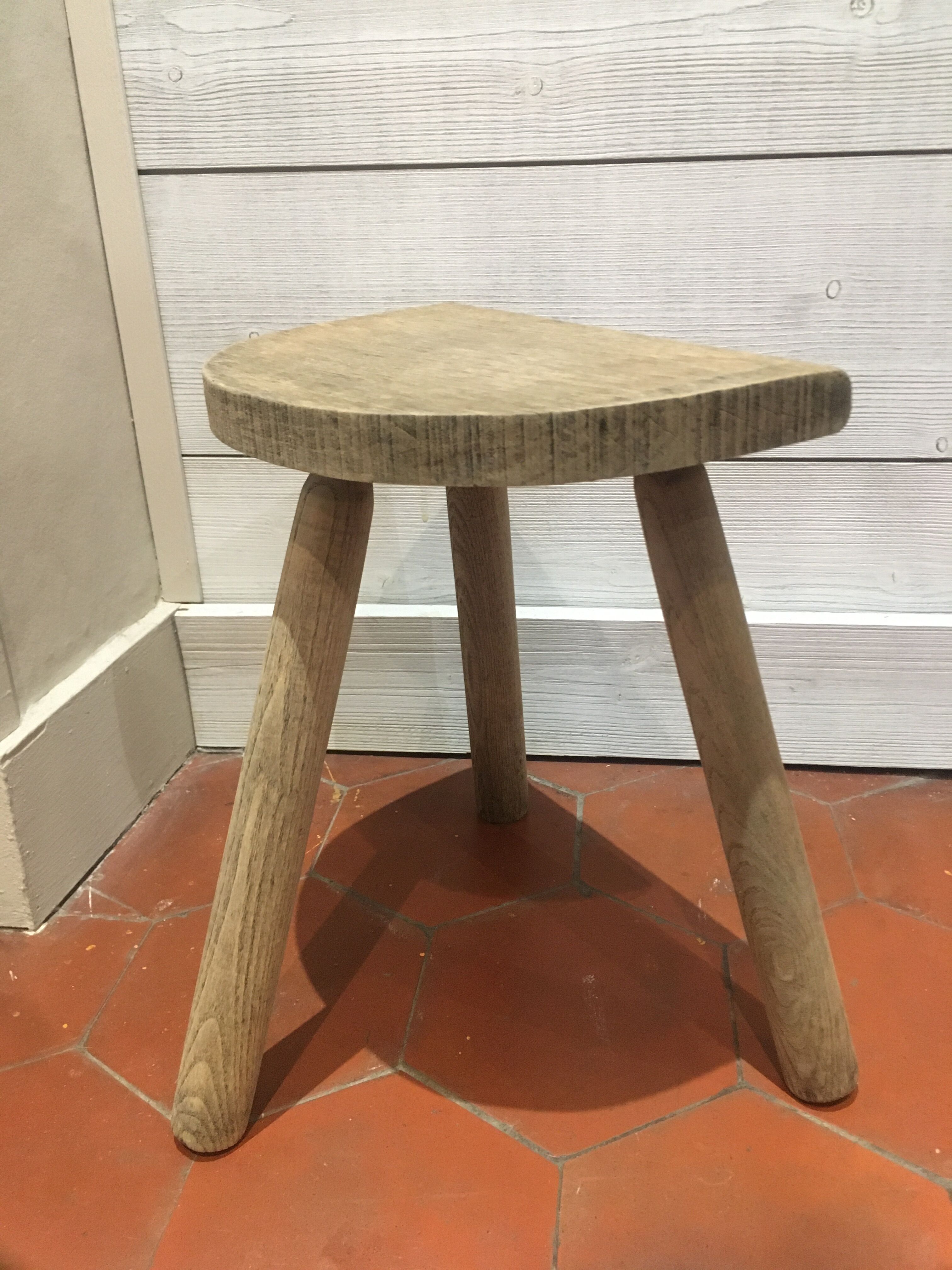 Wooden tripod stool