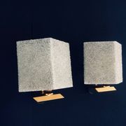 French flush-mounted wall lamp set, 1960s, set of 2