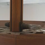 Large wooden chandelier from the 40s design reconstruction