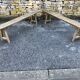 Pair of ancient benches in 19th century oak