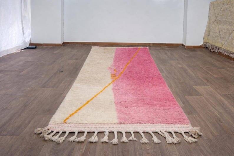 Berber Boujaad rug - handwoven hallway rug size 75/300 cm