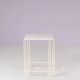 1980s side table beige metal frame with travertine top in the style of Max Sauze