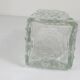 Peill & Putzler Modern Square Op Art Vase in Frosted Glass, Germany, 1970s