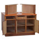 Vintage trading counter in wood and formica orange 1960
