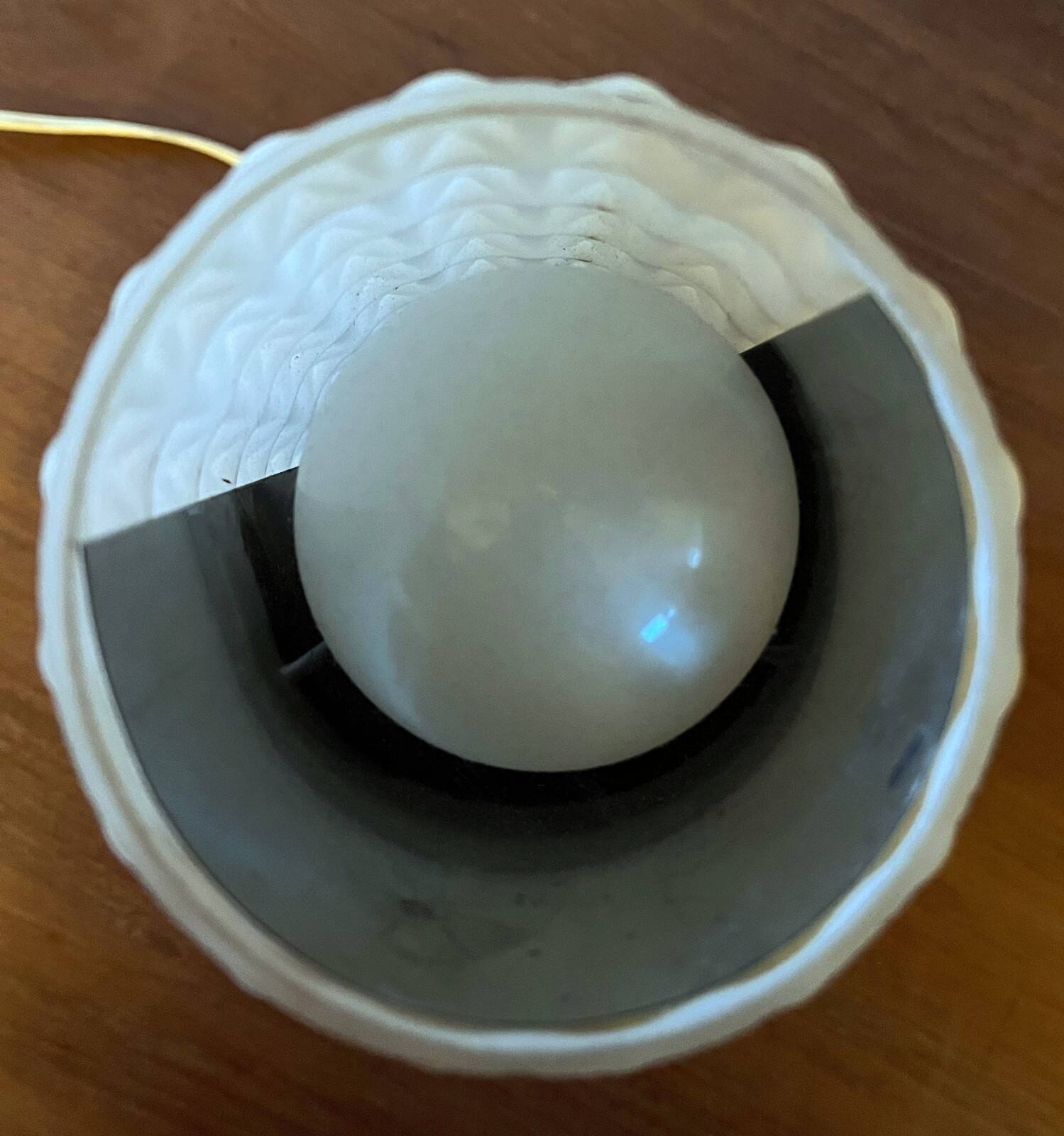 Mazda lamp with opaline glass and patterns