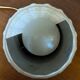 Mazda opal glass lamp with patterns