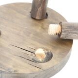 Farm tripod stool, rustic, vintage