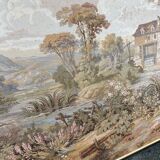 Tapisserie tenture murale encadrée, 1950