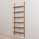 Danish wall unit in teak - modular shelving system 6 shelves