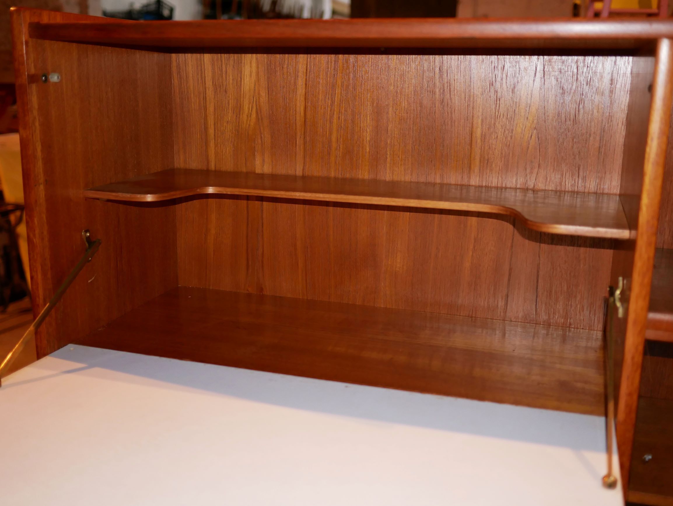 Scandinavian buffet teak model "Tilburg" by O.M.F Omer Meubel Fabriek to Samcom Lefèvre editions