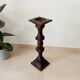 Cendrier sur pied vintage en bois sculpté