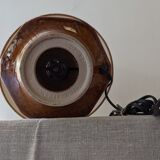 Glazed ceramic lamp from the 60s/70s West Germany