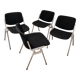 Set of 4 Castelli DSC 106 chairs by G. Piretti.