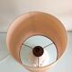 Lampe ovoïde en pierre sculptée et abat jour imprimé / vintage années 60-70