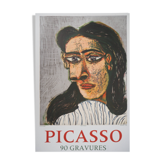 Pablo PICASSO : Portrait de femme - Lithographie Signée, 1977