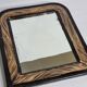 Antique Louis-Philippe mirror, painted wood imitation wood, 27 x 34 cm, 19th century