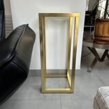 Console laiton et verre 1970 signée Pierre Vandel Paris