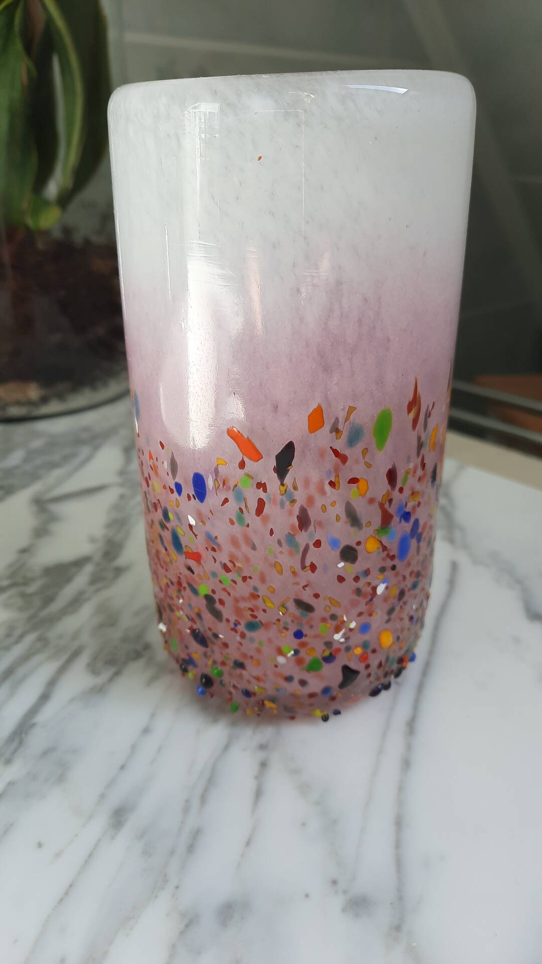 Vase/ large hand-blown glass