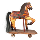 Vintage Wooden Horse on Wheels