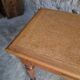 Vintage beech desk with a linoleum top and drawer.