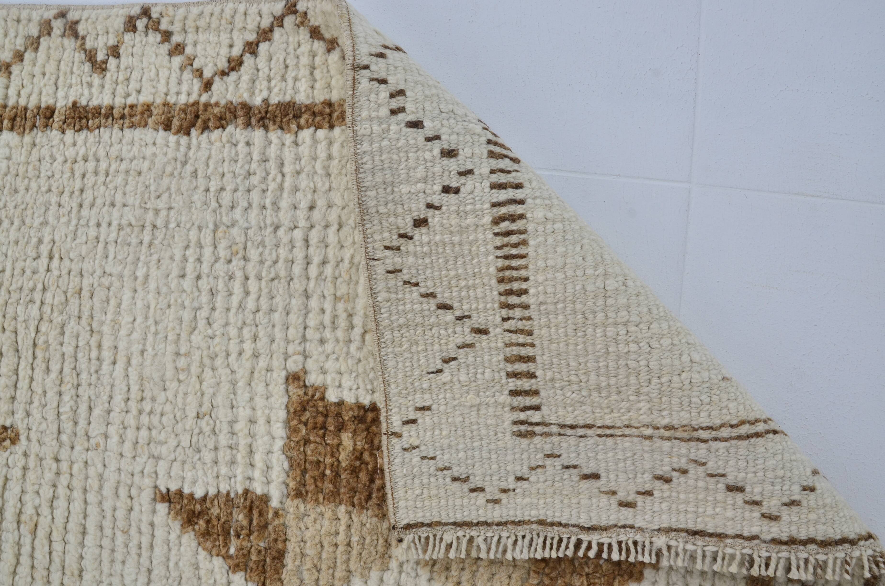 White And Brown Floral Runner Carpet sku 2069