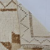 White And Brown Floral Runner Carpet sku 2069