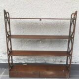 English Mahogany Wall Shelf – Georgian Style Bookcase Early 20th Century