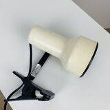 White metal clamp spotlight, vintage