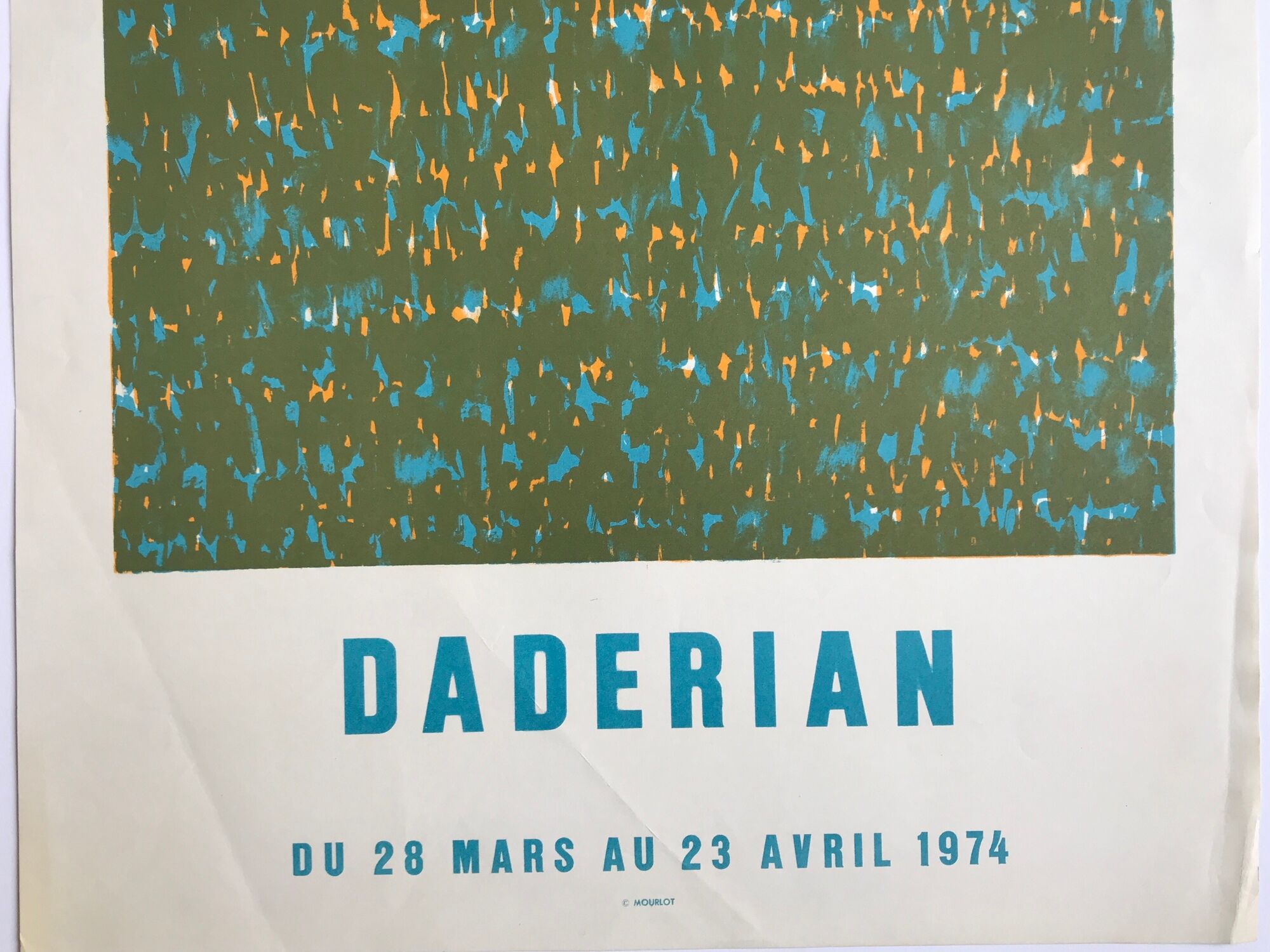 Lithograph poster by dikran daderian, galerie maître albert, 1974, mourlot imp