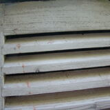 Old wooden slatted shutters