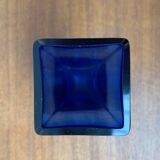 Swedish glass block vase from the mid-century by Aseda Sweden, 1960s.