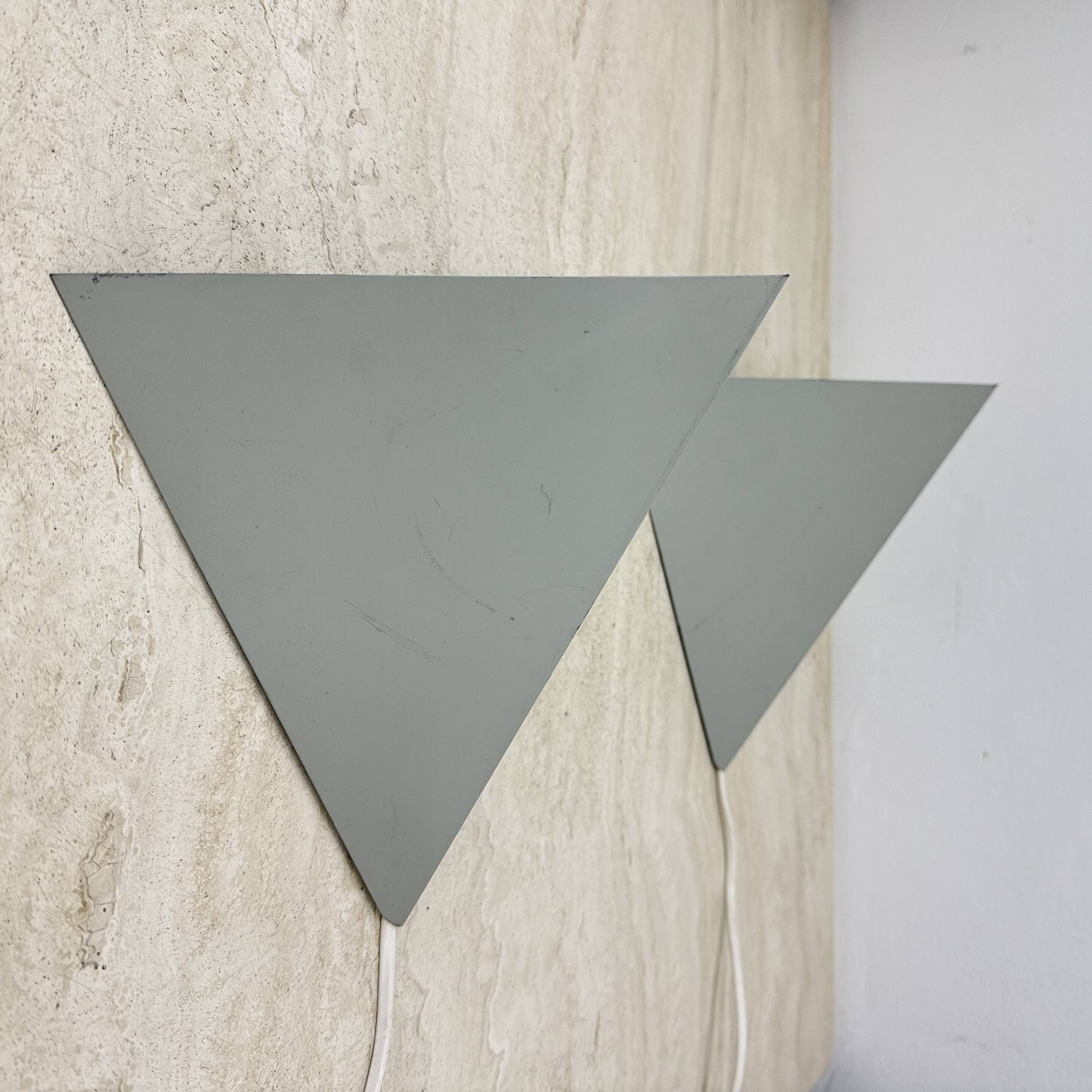 A Set Of J.Hoogervorst for Anvia Almelo Vintage Dutch metal wall lamp 1960s