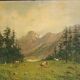 Ancient painting by Giuseppe Buscaglione, oil on canvas, 19th century.