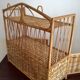 Vintage wicker wall shelf