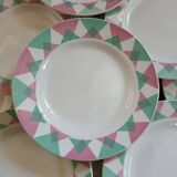 20 antique flat plates from Digoin and Sarreguemines