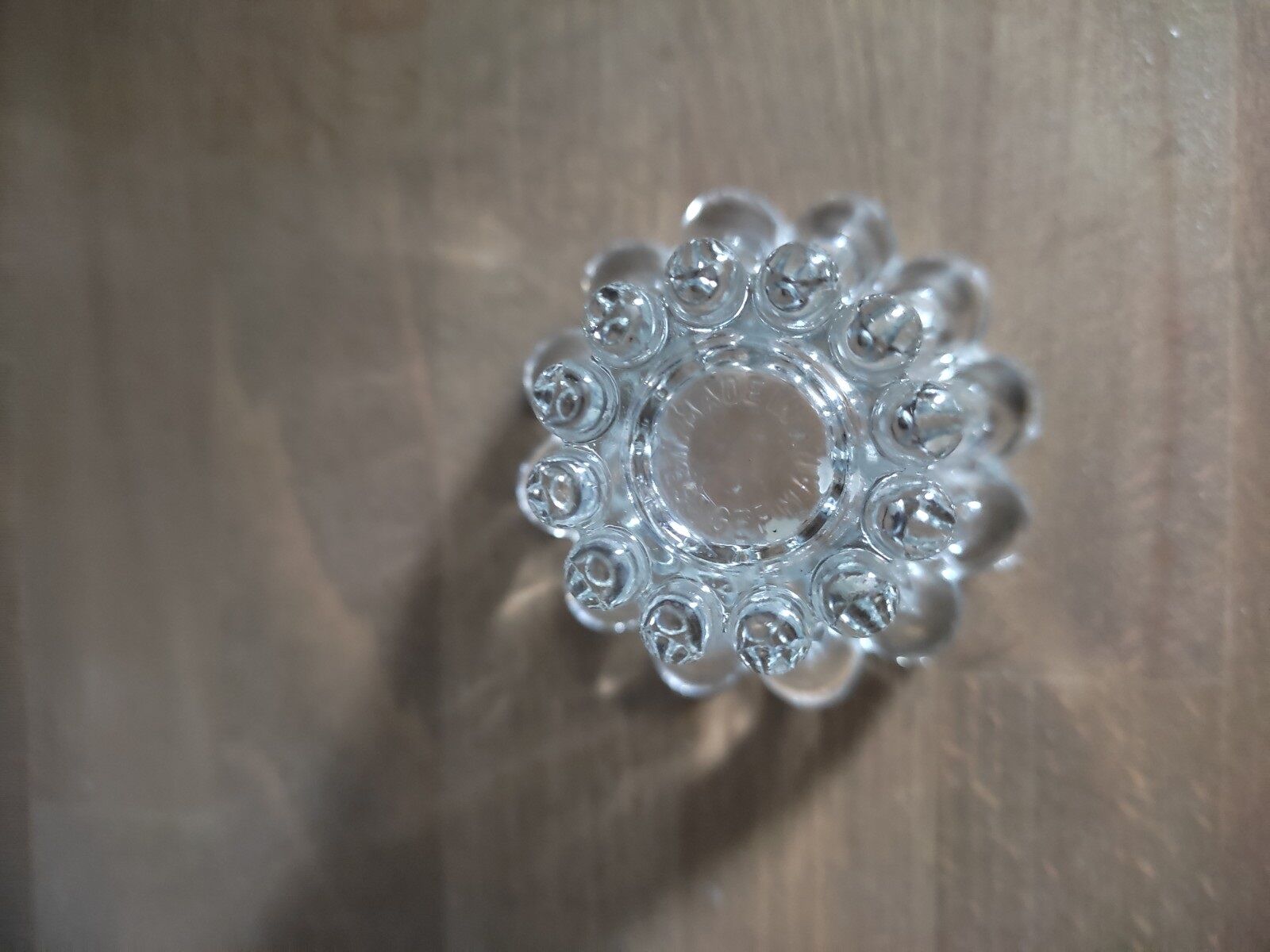 Crystal candle holder molded glass Dp 072292