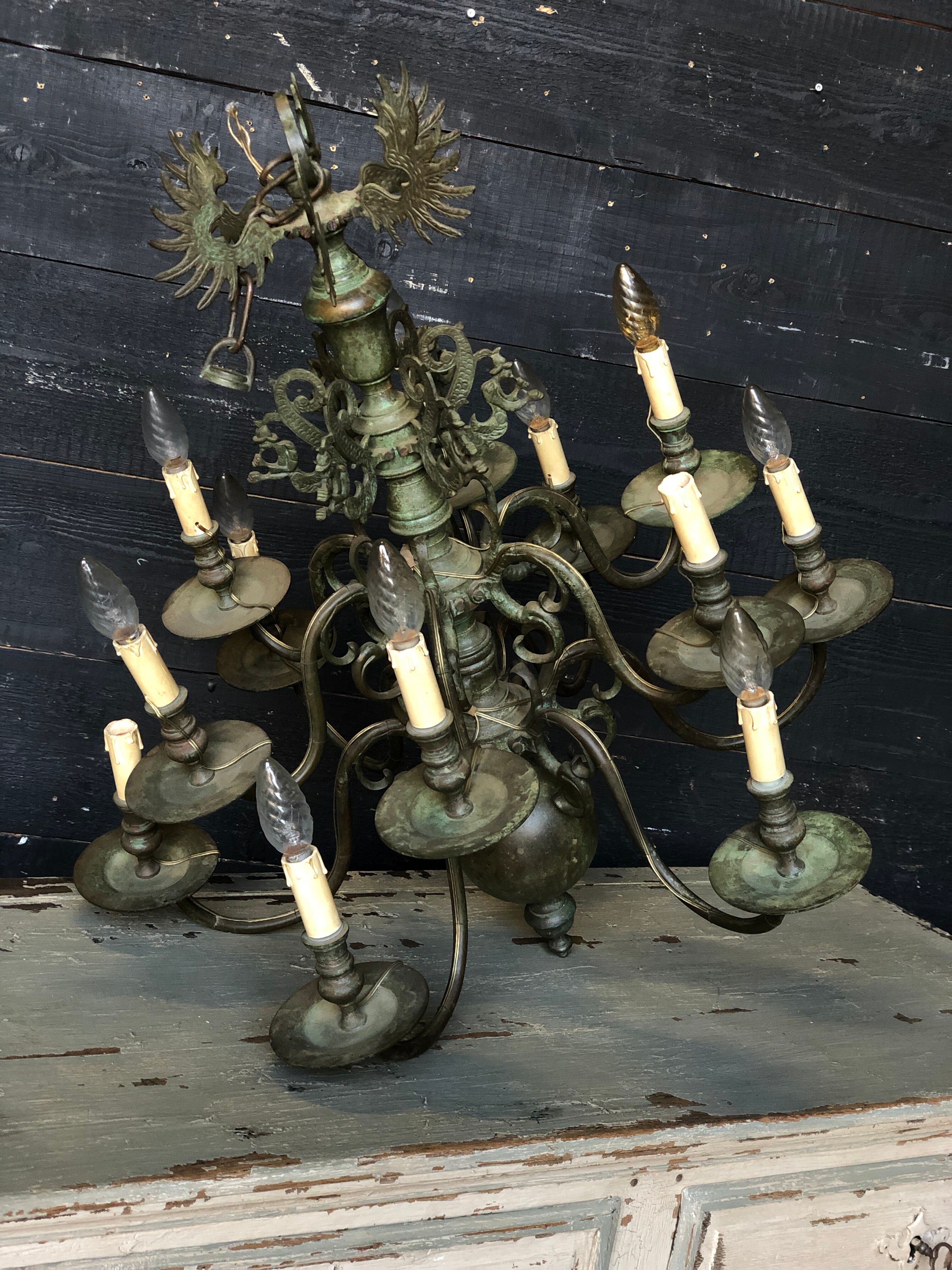 Lustre en bronze