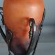 Daum, art-deco table lamp wrought iron tulip glass signed sb