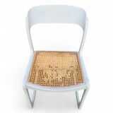 Set of 5 white Baumann "Sleigh" chairs