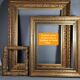 Old frame Art Deco gilded stucco wood 22.5x17.5 cm, foliage 14.9x19.9 cm SB