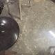 Vintage tulip foot table and smoked glass