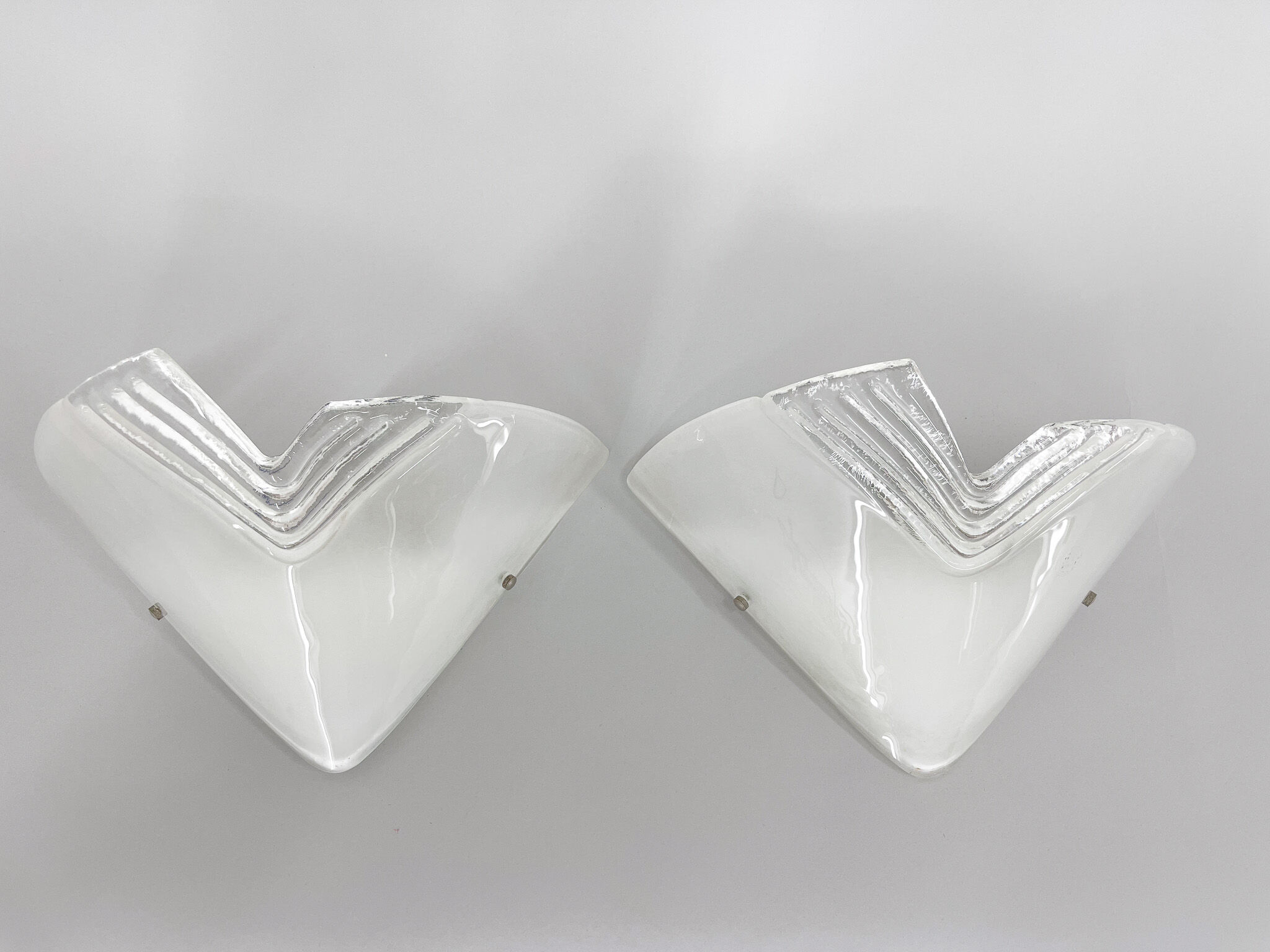 1960s Pair of Murano Glass Wall Lights, Italy