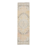 3x9 Beige & Yellow Turkish Vintage Runner Rug, 80x281Cm SK 23538