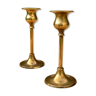 Pair of brass candlesticks