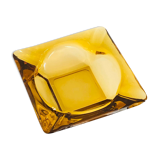 Vintage amber glass ashtray