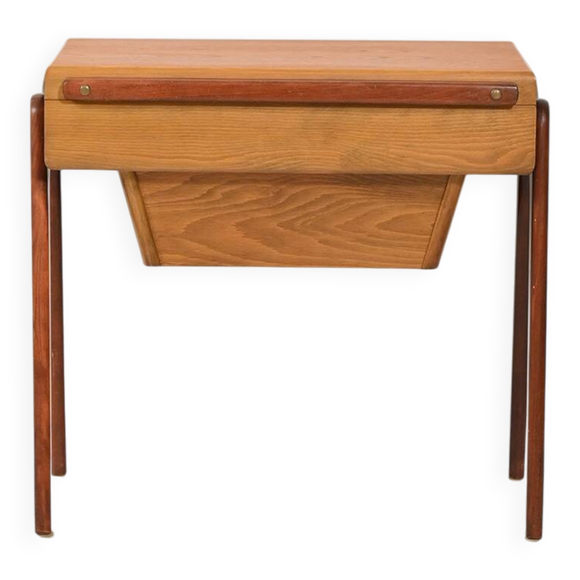 Scandinavian Sewing Table in Teak and Oak