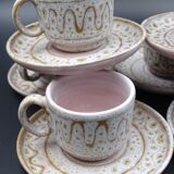 Earthenware coffee service signed Jean Austruy Vallauris around 1970 - Cups - saucers - milk pot